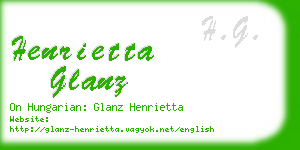 henrietta glanz business card